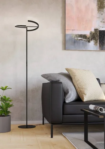 Торшер LED Castelpoto 901972 Eglo чёрный на 2 лампы, основание чёрное в стиле современный фото 2