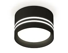 Светильник накладной XS8102021 Ambrella light белый 1 лампа, основание чёрное в стиле хай-тек круглый