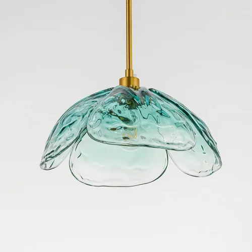 Светильник подвесной FLEUR A Голубой 178125-26 ImperiumLoft голубой 1 лампа, основание золотое в стиле современный 