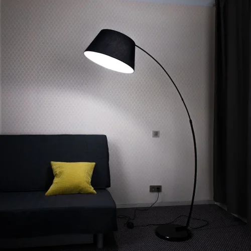Торшер Арчи CL807011 Citilux изогнутый чёрный 1 лампа, основание чёрное в стиле современный
 фото 4