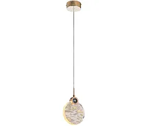 Светильник подвесной LED Викси 07857-1A,33 Kink Light прозрачный на 1 лампу, основание золотое в стиле современный 