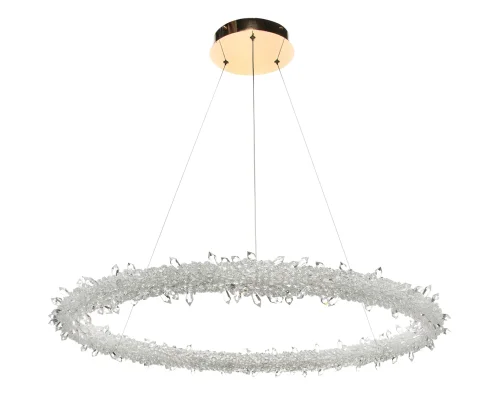 Люстра подвесная LED Лиам 07875-80,33(3000K) Kink Light белая на 1 лампу, основание золотое в стиле современный кольца