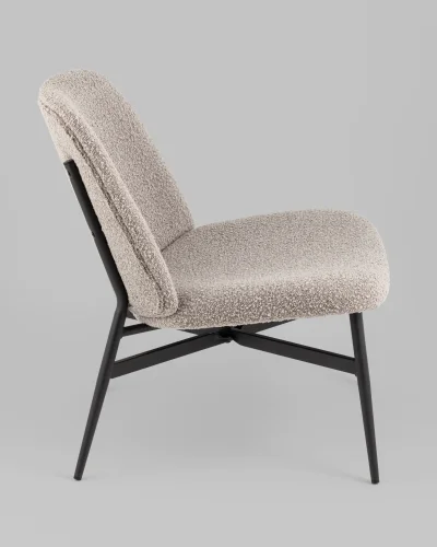 Кресло лаунж Ease, коричневый УТ000038983 Stool Group, коричневый/букле, ножки//чёрный, размеры - ****660*725мм фото 6