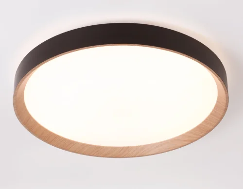 Светильник потолочный LED с пультом FZ1326 Ambrella light чёрный 1 лампа, основание чёрное в стиле современный хай-тек с пультом фото 3