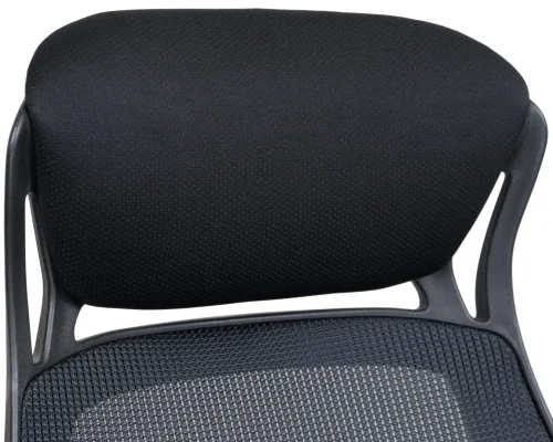 Офисное кресло для руководителей 109BL_Black-LMR STEVEN BLACK, чёрный пластик, чёрная ткань Dobrin, чёрный/сетка, ножки/металл/чёрный, размеры - 1210*1270***720*720 фото 10