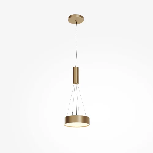 Светильник потолочный LED Zon C032CL-24W3K-RD-MG Maytoni белый на 1 лампу, основание матовое золото в стиле современный круглый тарелка фото 17