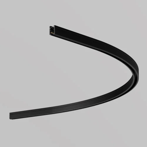 Коннектор радиусный R900 накладной черный Magnetic track system Levity TRA184-R900-11B Maytoni чёрный в стиле современный хай-тек для светильников серии Magnetic track system Levity накладной levity магнитная