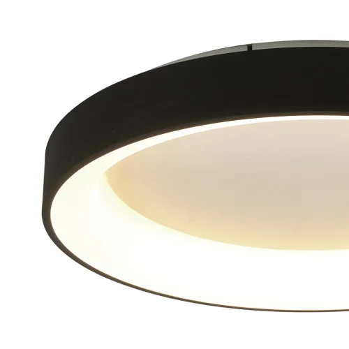 Люстра потолочная LED с пультом Niseko 8639 Mantra чёрная на 1 лампа, основание чёрное в стиле хай-тек современный с пультом фото 3