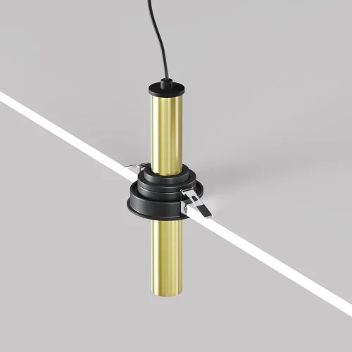 Светильник точечный LED Focus T C140RS-L200-7W4K-BBS Maytoni латунь на 1 лампу, основание латунь чёрное в стиле современный хай-тек трубочки фото 7