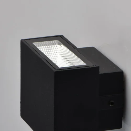 Настенный светильник LED Меркурий 807022901 DeMarkt уличный IP44 чёрный 2 лампы, плафон чёрный в стиле современный LED фото 6
