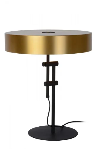 Настольная лампа лофт Giada 30570/02/02 Lucide матовая золото 2 лампы, основание чёрное металл в стиле современный 