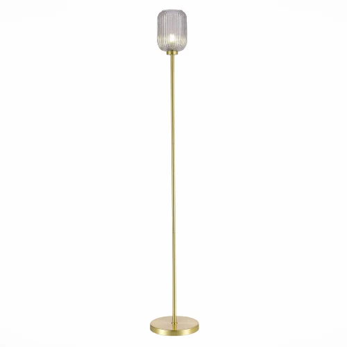 Торшер Gran SL1154.325.01 ST-Luce  янтарный прозрачный 1 лампа, основание латунь в стиле современный
