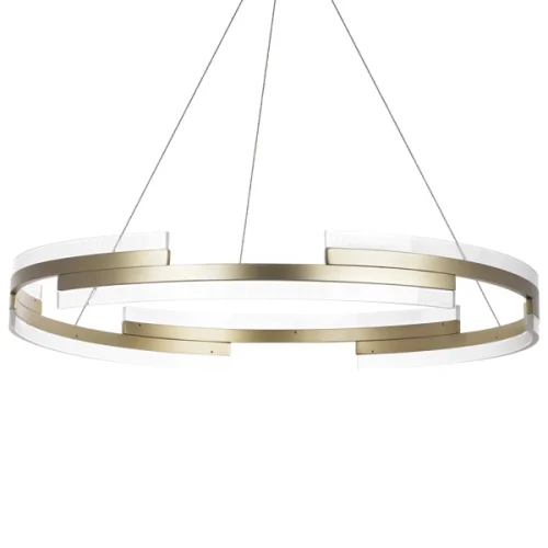 Люстра подвесная LED Rotonda 736333 Lightstar прозрачная золотая на 1 лампа, основание золотое в стиле современный хай-тек кольца фото 3