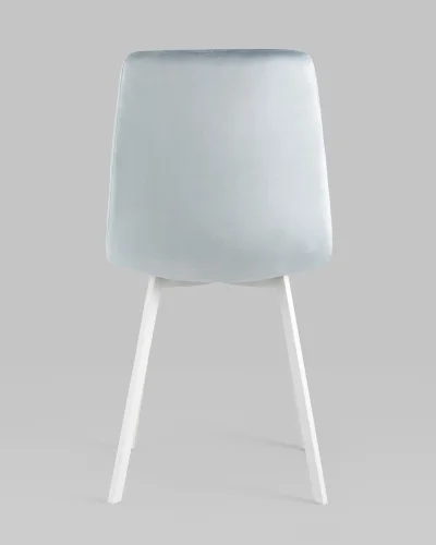 Стул Chilly, велюр серо-голубой, сиденье, белые ножки УТ000039635 Stool Group, голубой/велюр, ножки/металл/белый, размеры - ***** фото 9