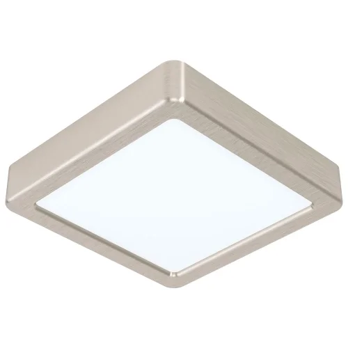 Светильник накладной LED Fueva 5 99252 Eglo белый на 1 лампу, основание матовое никель в стиле современный квадратный