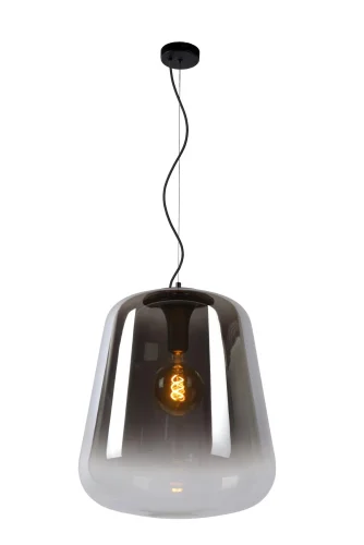 Светильник подвесной Glorio 25402/45/65 Lucide чёрный серый 1 лампа, основание чёрное в стиле современный 