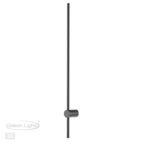 Бра LED Fillini 4335/18WLP Odeon Light чёрный на 1 лампу, основание чёрное в стиле современный хай-тек минимализм отражённый свет фото 6