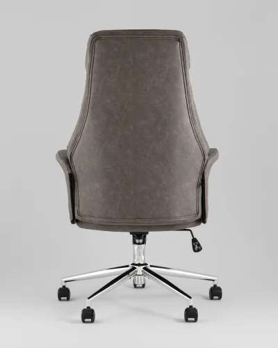 Кресло офисное TopChairs Neoma, серый, экокожа УТ000041775 Stool Group, /, ножки//, размеры - ***** фото 8