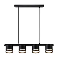 Светильник подвесной Legacy A8024SP-4BK Arte Lamp чёрный на 4 лампы, основание чёрное в стиле хай-тек современный линейный