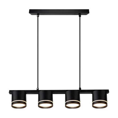 Светильник подвесной Legacy A8024SP-4BK Arte Lamp чёрный на 4 лампы, основание чёрное в стиле хай-тек современный линейный