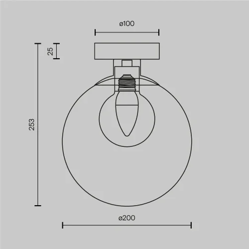 Бра Basic form MOD521WL-01G3 Maytoni прозрачный на 1 лампу, основание золотое в стиле современный фото 14