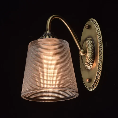 Бра Моника 372023101 MW-Light прозрачный на 1 лампа, основание бронзовое в стиле классика  фото 2