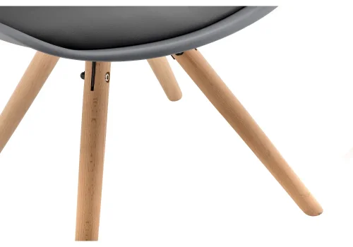 Стул Bonito серый 11328 Woodville, серый/искусственная кожа, ножки/массив бука дерево/натуральный, размеры - ****480*540 фото 8