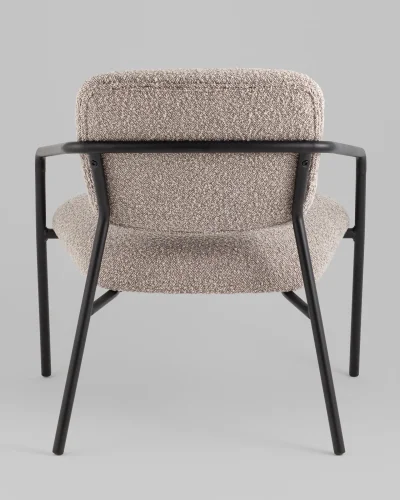 Кресло лаунж Rooney, серый УТ000039353 Stool Group, серый/букле, ножки//чёрный, размеры - ****700*710мм фото 5