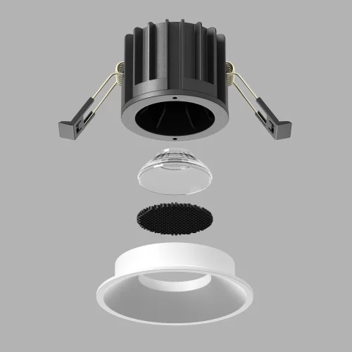 Светильник точечный LED Round DL058-12W2.7K-W Maytoni белый на 1 лампу, основание белое в стиле современный хай-тек круглый фото 5