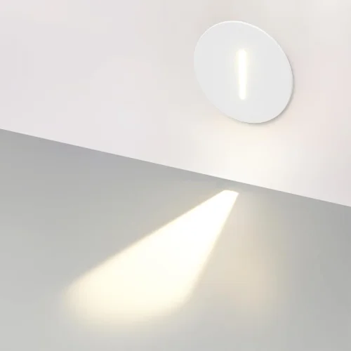 Светильник точечный LED Escala 7052/3WL Odeon Light белый на 1 лампу, основание белое в стиле минимализм хай-тек подсветка для лестниц и ступеней фото 4