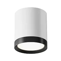 Светильник накладной Hoop C086CM-GX53-MRD-WB Maytoni белый чёрный 1 лампа, основание белое в стиле современный круглый