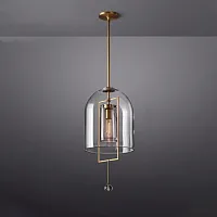 Светильник подвесной JOZEFINA 212911-23 ImperiumLoft серый 1 лампа, основание латунь в стиле современный лофт американский 