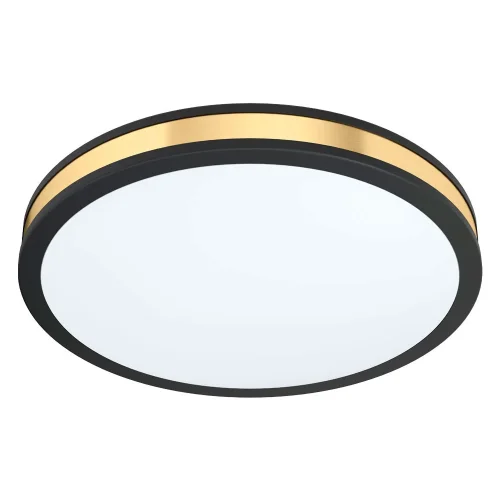 Светильник потолочный LED Pescaito 99407 Eglo белый на 1 лампу, основание чёрное золотое в стиле современный 