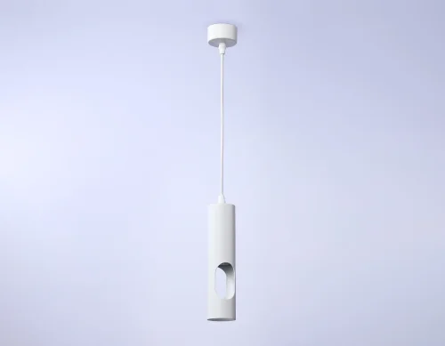 Светильник подвесной TN5106 Ambrella light белый 1 лампа, основание белое в стиле хай-тек современный трубочки фото 3
