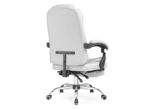 Компьютерное кресло Orvil white 15569 Woodville, белый/экокожа, ножки/металл/хром, размеры - *1220***610*640 фото 5