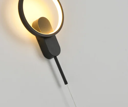 Бра LED Адис 2204,19 Kink Light чёрный на 1 лампа, основание чёрное в стиле хай-тек современный  фото 2