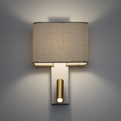 Бра с выключателем Dekart CL704482 Citilux бежевый на 1 лампу, основание бронзовое белое в стиле современный кантри для чтения фото 3 Бра с выключателем Dekart CL704482 Citilux бежевый на 1 лампу, основание бронзовое белое в стиле современный кантри для чтения фото 3