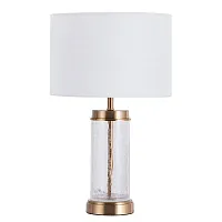 Настольная лампа Baymont A5070LT-1PB Arte Lamp белая 1 лампа, основание медь прозрачное стекло металл в стиле классический 