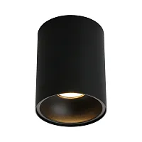 Светильник накладной Cariano OML-101219-01 Omnilux чёрный 1 лампа, основание чёрное в стиле хай-тек круглый