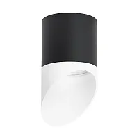 Светильник накладной Rullo GX53 R348786 Lightstar чёрный белый 1 лампа, основание чёрное в стиле хай-тек современный круглый