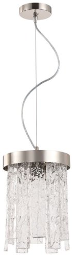 Светильник подвесной Frostyle 2155/11/02P Stilfort прозрачный 2 лампы, основание никель в стиле модерн 