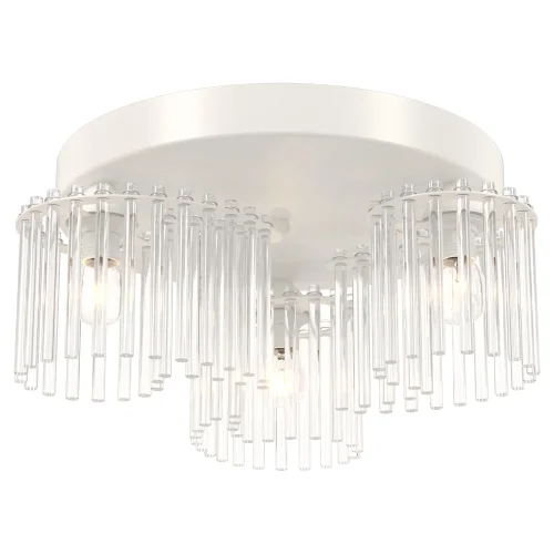 Люстра потолочная LSP-8419 Lussole прозрачная на 3 лампы, основание белое в стиле современный  фото 2