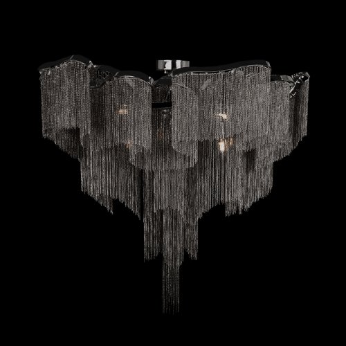 Люстра потолочная Стим / Stream 10208/1000C Gunmetal LOFT IT никель серая на 10 ламп, основание никель серое в стиле арт-деко цепочки фото 2 Люстра потолочная Стим / Stream 10208/1000C Gunmetal LOFT IT никель серая на 10 ламп, основание никель серое в стиле арт-деко цепочки фото 2
