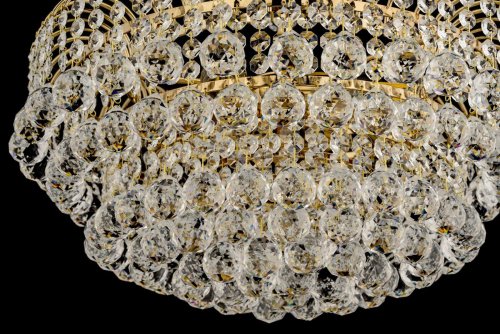Люстра подвесная хрустальная Pompei E 1.5.40.100 G Arti Lampadari прозрачная на 5 ламп, основание золотое в стиле арт-деко классический фото 4