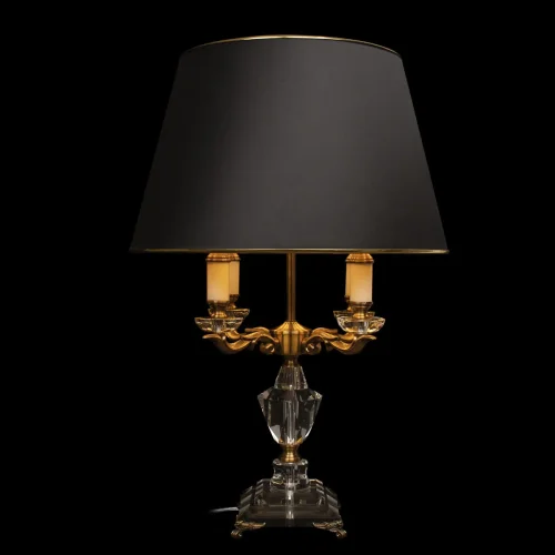 Настольная лампа Сrystal 10280 LOFT IT чёрная 1 лампа, основание прозрачное хрусталь в стиле классический  фото 2
