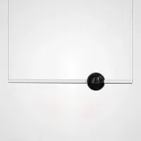 Светильник подвесной broom ORION GLOBE LIGHT Black B L910 189789-22 ImperiumLoft белый на 1 лампу, основание чёрное в стиле современный 