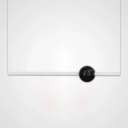 Светильник подвесной broom ORION GLOBE LIGHT Black B L910 189789-22 ImperiumLoft белый на 1 лампу, основание чёрное в стиле современный 