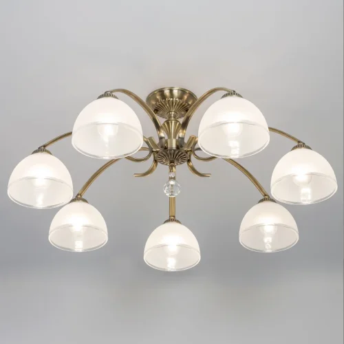 Люстра потолочная Франческа CL417173 Citilux белая на 75 ламп, основание бронзовое в стиле классический  фото 5