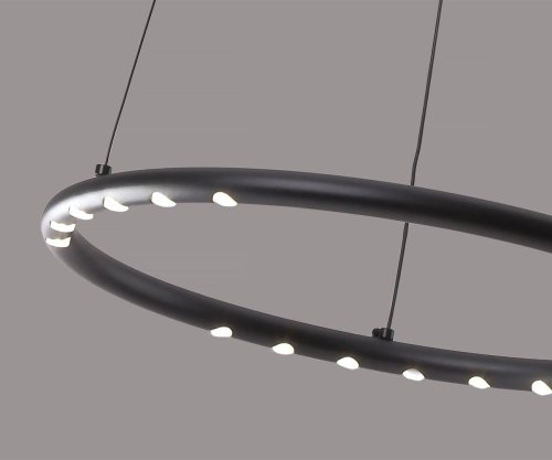 Светильник подвесной LED с пультом Магни 08557-40,19 Kink Light чёрный на 1 лампу, основание чёрное в стиле современный минимализм хай-тек кольца с пультом фото 2 Светильник подвесной LED с пультом Магни 08557-40,19 Kink Light чёрный на 1 лампу, основание чёрное в стиле современный минимализм хай-тек кольца с пультом фото 2