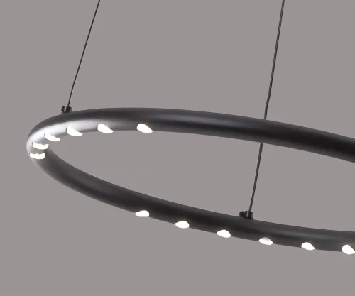 Светильник подвесной LED с пультом Магни 08557-40,19 Kink Light чёрный на 1 лампу, основание чёрное в стиле современный минимализм хай-тек кольца с пультом фото 2 Светильник подвесной LED с пультом Магни 08557-40,19 Kink Light чёрный на 1 лампу, основание чёрное в стиле современный минимализм хай-тек кольца с пультом фото 2